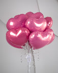 Love Heart Balloon Bouquet Pearl Pink