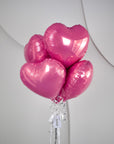 Love Heart Balloon Bouquet Pearl Pink