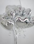 Love Heart Balloon Bouquet Starlight Silver